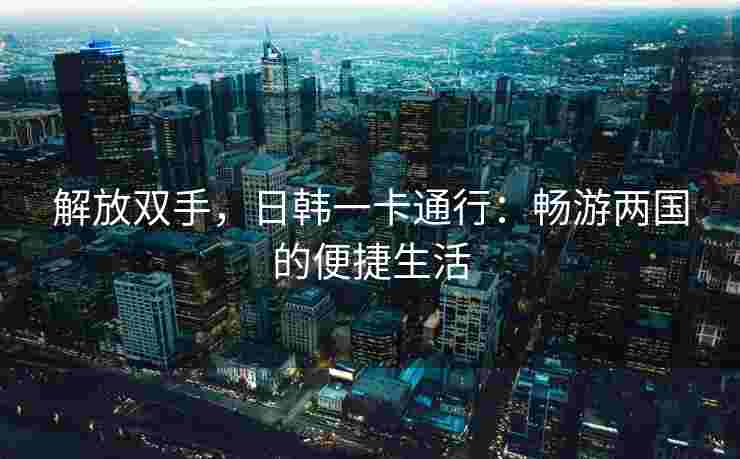 解放双手,日韩一卡通行:畅游两国的便捷生活 解放双手,日韩一卡通行:畅游两国的便捷生活